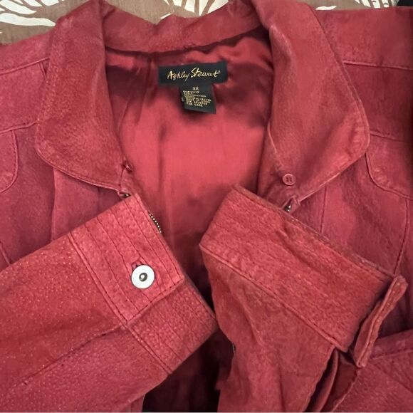 Ashley Stewart Vintage Red Genuine Suede Short Jacket, Size 3X - Picture 12 of 13